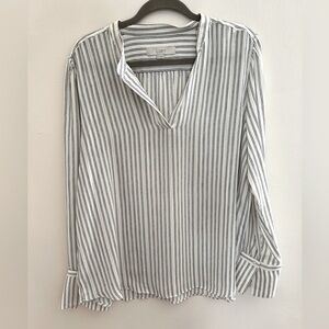 LOFT Perfect Striped Top - White and Black